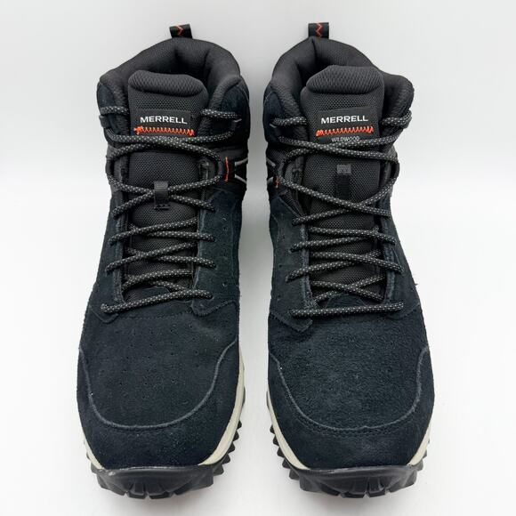 Merrell Mens Wildwood Mid LTR Hiking Boots US 11.5 M Black Waterproof EUC - Picture 5 of 12
